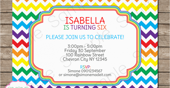Free Editable Birthday Invitations Rainbow Party Invitations Template Birthday Party