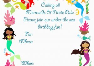 Free Evites Birthday Invitations Mermaid Birthday Invitations Free Printable Best Party Ideas