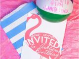 Free Flamingo Birthday Invitations Confetti Sunshine Miss Flamingo Diy Party Invitation