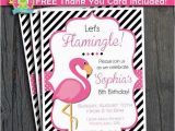 Free Flamingo Birthday Invitations Flamingo Birthday Invitation Flamingo Party Invite by