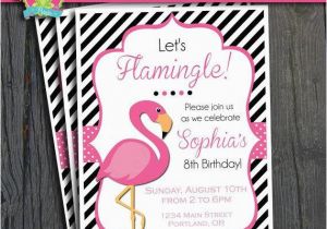 Free Flamingo Birthday Invitations Flamingo Birthday Invitation Flamingo Party Invite by