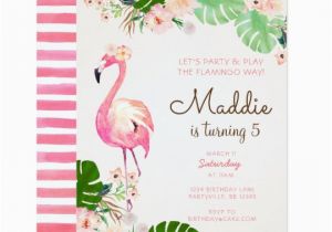Free Flamingo Birthday Invitations Flamingo Birthday Invitation Zazzle Com