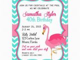 Free Flamingo Birthday Invitations Pink Flamingo Invitation Printable or Printed with Free