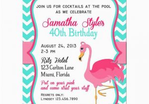 Free Flamingo Birthday Invitations Pink Flamingo Invitation Printable or Printed with Free