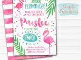 Free Flamingo Birthday Invitations Printable Watercolor Flamingo Birthday Invitation Luau