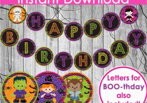 Free Halloween Happy Birthday Banner Halloween Birthday Banner Instant Download Happy Birthday or