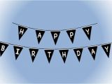 Free Happy Birthday Banner Printable Black and White Happy Birthday Free Party Banner Bunting Black White