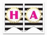 Free Happy Birthday Banner Printable Black and White Pdf Free Printable Happy Birthday Banner and Alphabet