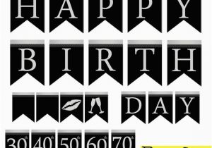 Free Happy Birthday Banner Printable Black and White Pdf Happy 50th Birthday Banner Printable Printable 360 Degree