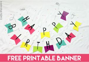 Free Happy Birthday Banner Printable Pdf Free Printable Banner Happy Birthday Pennants Consumer