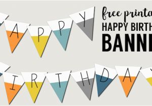 Free Happy Birthday Banner Printable Pdf Free Printable Happy Birthday Banner Paper Trail Design