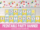 Free Happy Birthday Banner Printable Pdf Sunshine Happy Birthday Banner Instant Download Printable