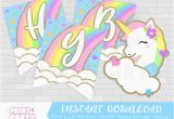 Free Happy Birthday Banner Printable Unicorn Printable Rainbow Unicorn Happy Birthday Banner Unicorn