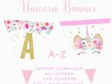 Free Happy Birthday Banner Printable Unicorn Unicorn Banner Unicorn Instant Download Banner Unicorn