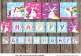 Free Happy Birthday Banner Printable Unicorn Unicorn Rainbow Banner Instant Download Unicorn Birthday