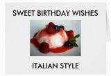 Free Italian Birthday Cards Quot Sweet Birthday Wishes Italian Style Quot Greeting Card Zazzle