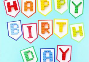 Free Lego Happy Birthday Banner Free Printable Lego Birthday Banner In 2019 Lego