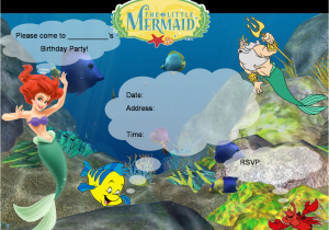 Free Mermaid Birthday Invitations 9 Best Images Of Free Mermaid Printable Invitation