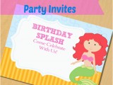 Free Mermaid Birthday Invitations Free Printable Little Mermaid Party Invitations Mermaid