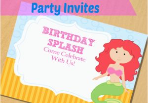 Free Mermaid Birthday Invitations Free Printable Little Mermaid Party Invitations Mermaid