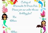Free Mermaid Birthday Invitations Free Printable Mermaid Birthday Invitation