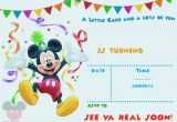 Free Mickey Mouse Birthday Invitations Free Mickey Mouse 1st Birthday Invitations Bagvania Free