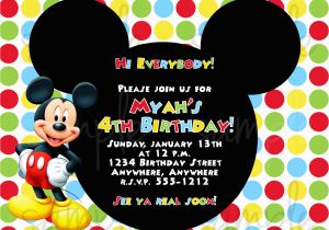 Free Mickey Mouse Birthday Invitations Free Mickey Mouse First Birthday Invitations Template