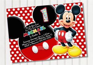 Free Mickey Mouse Birthday Invitations Mickey Mouse Invitation Template Free Joy Studio Design