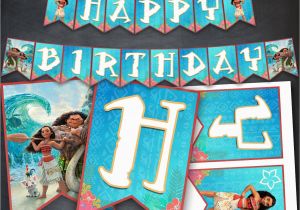 Free Moana Happy Birthday Banner Moana Banner Moana Birthday Banner Princess Moana Party