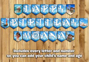 Free Moana Happy Birthday Banner Moana Inspired Birthday Banner Moana Birthday Instbirthday