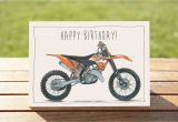 Free Motorcycle Birthday Cards Motorcycle Birthday Card Ktm 125sx Dirt Bike A6 6