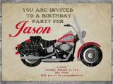 Free Motorcycle Birthday Cards Motorcycle Birthday Invitation Card Vintage Boy