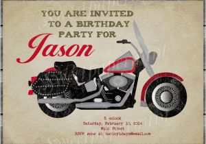 Free Motorcycle Birthday Cards Motorcycle Birthday Invitation Card Vintage Boy