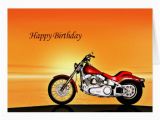 Free Motorcycle Birthday Cards Motorcycle Sunset Birthday Card Zazzle