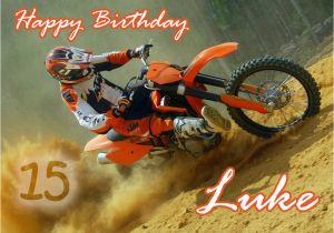 Free Motorcycle Birthday Cards Personalised Motocross Motorbike Birthday Card Ebay