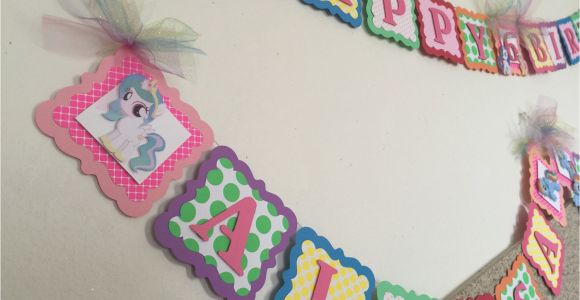 Free My Little Pony Happy Birthday Banner Kitchen Dining