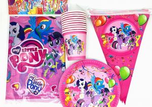 Free My Little Pony Happy Birthday Banner Party Supplies 61pcs Lot My Little Pony theme Happy