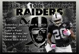 Free Oakland Raiders Birthday Card Nfl Oakland Raiders Birthday Invitation Kustom Kreations