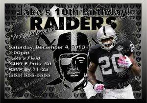 Free Oakland Raiders Birthday Card Nfl Oakland Raiders Birthday Invitation Kustom Kreations