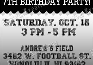Free Oakland Raiders Birthday Card Nfl Oakland Raiders Birthday Invitation Kustom Kreations