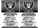 Free Oakland Raiders Birthday Card Printable Birthday Party Invitation Card Oakland Raiders