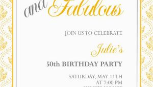 Free Online 50th Birthday Invitation Templates 50th Birthday Invitation Templates Free Printable A