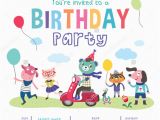Free Online Animated Birthday Invitations 39 Kids Birthday Invitation Templates Psd Ai Free