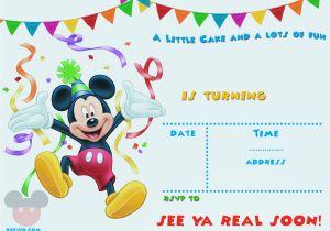 Free Online Mickey Mouse Birthday Invitations Free Mickey Mouse 1st Birthday Invitations Bagvania Free