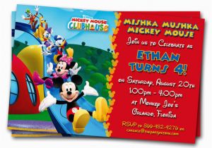 Free Online Mickey Mouse Birthday Invitations Free Mickey Mouse Clubhouse 1st Birthday Invitations