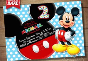 Free Online Mickey Mouse Birthday Invitations Mickey Birthday Invitation Free