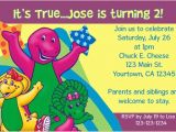 Free Personalized Barney Birthday Invitations Barney Invitations Personalized Party Invites