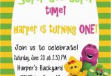 Free Personalized Barney Birthday Invitations Free Printable Barney Birthday Party Invitations Home