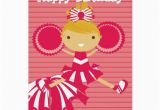 Free Personalized Birthday Cards with Photos Cheerleader In Red Personalized Birthday Cards Zazzle