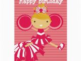 Free Personalized Birthday Cards with Photos Cheerleader In Red Personalized Birthday Cards Zazzle
